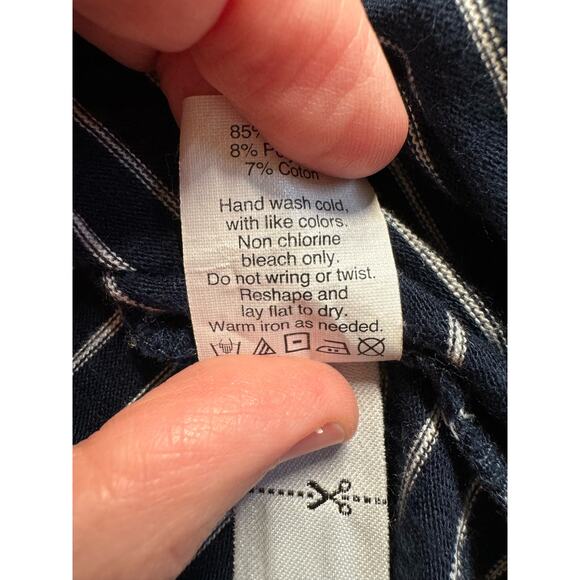 Madewell High Point Tank Dress Women’s Size XL Chevron Stripe Sleeveless G6473 - Picture 9 of 10